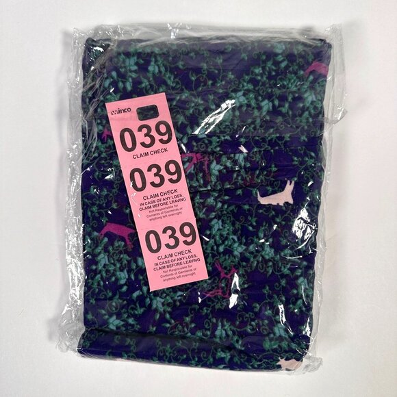 LuLaRoe GOAT DEER COW Purple Pink White Woodlands Green Forest Leggings One Size - Picture 5 of 6